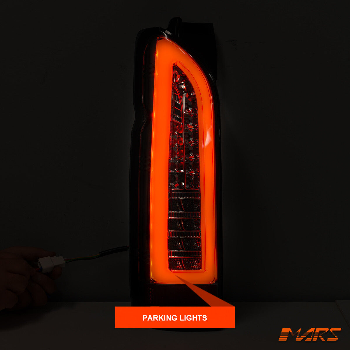 Smoked Black Full LED 3D Stripe Tail Lights for Toyota Hiace VAN 05-18 Taillight