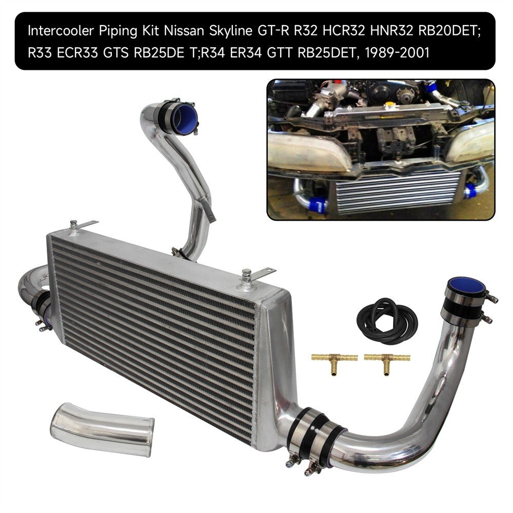 FMIC Intercooler Kit for Nissan Skyline R32 RB20DET R33 GTS R34 GTT RB25DET BK