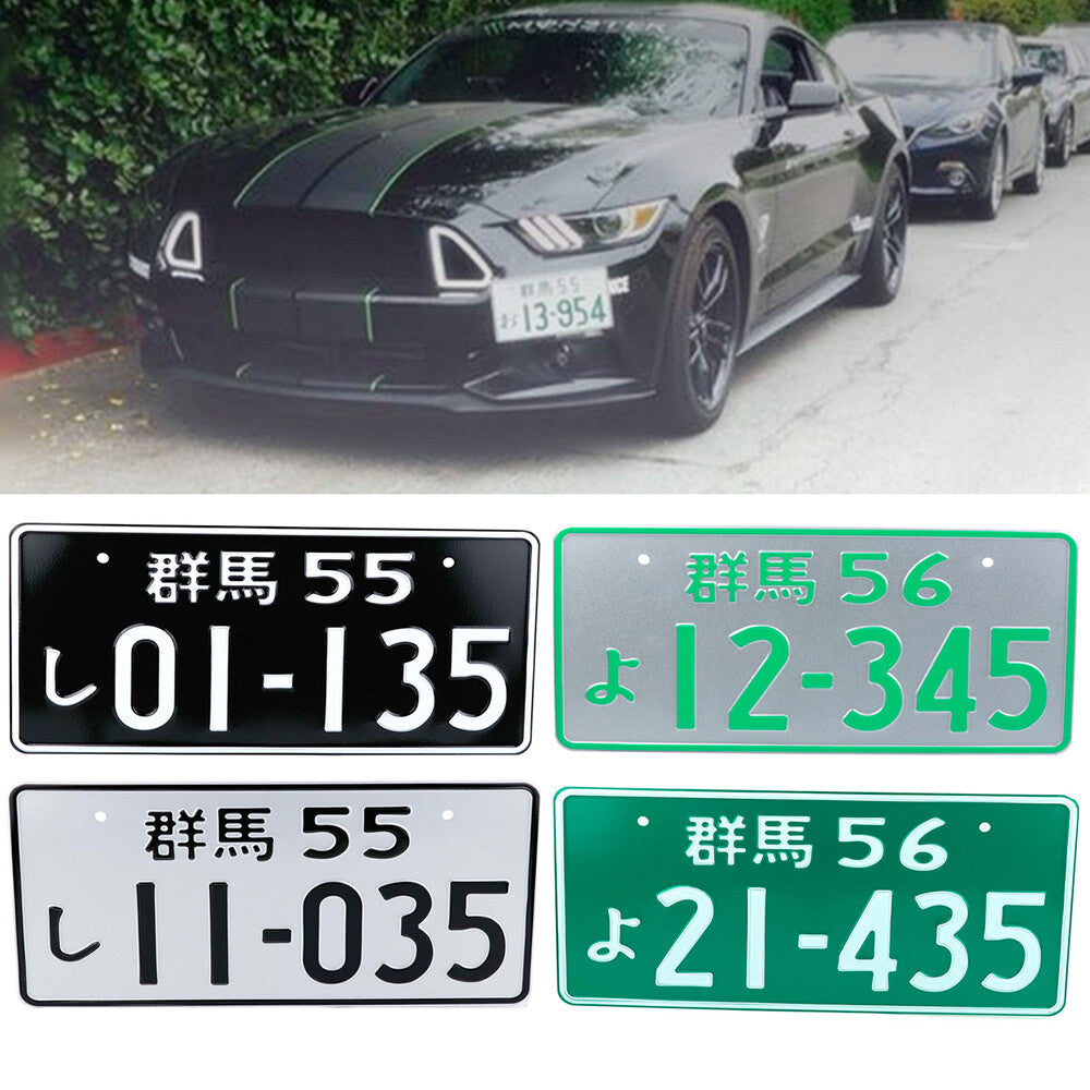 JDM Universal Japanese Style Racing License Plate Aluminum License Number