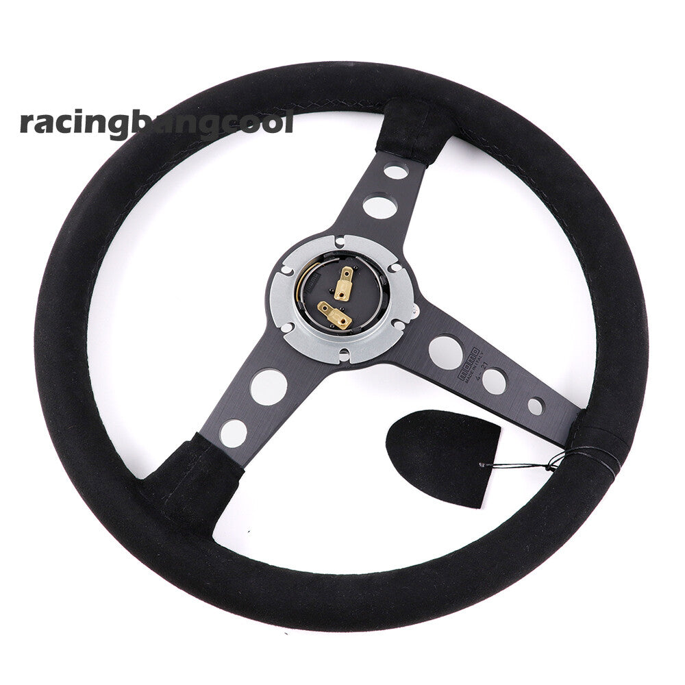 MOMO P5 BLACK EDITION Prototipo 350Mm/14Inch Suede Sport Steering Wheel