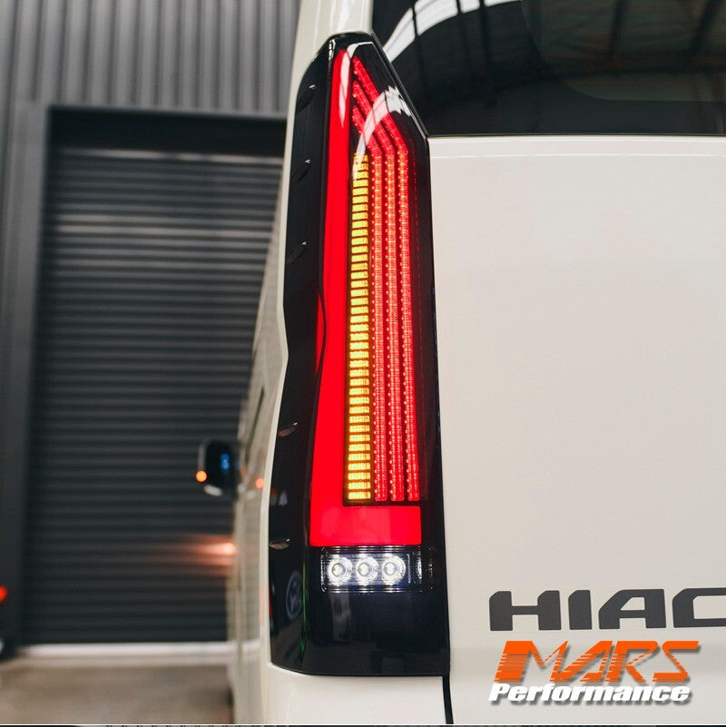 For Toyota Hiace VAN 20-24 Smoke Black Full LED Sequential Indicator Tail Lights