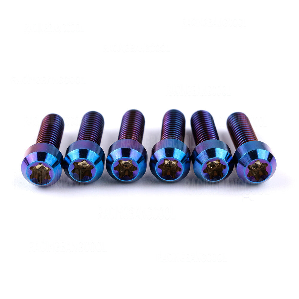 6Pcs Burnt Blue Steering Wheel Quick Release Hub Bolts Screws for Momo Nardi NRG