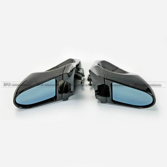 For Nissan Skyline HR34 Sedan RHD Carbon Fiber Aero Mirrors (4DR) - Direct Fit OEM Style