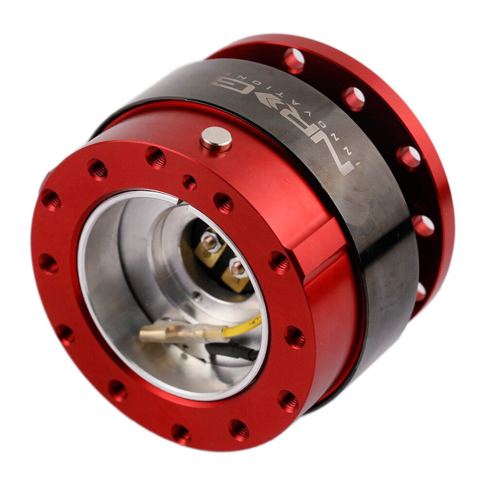 DING Sound NRG Gen 2.0 Steering Wheel Quick Release (Red Body/Black Ring)