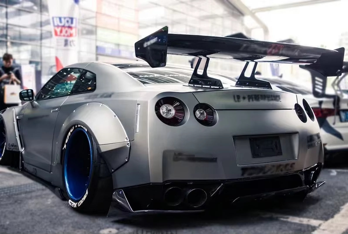 For Nissan GTR R35 LB Style Rear Bumper Splitter, Carbon Fiber, Lightweight, Aggressive Style, Perfect Fit