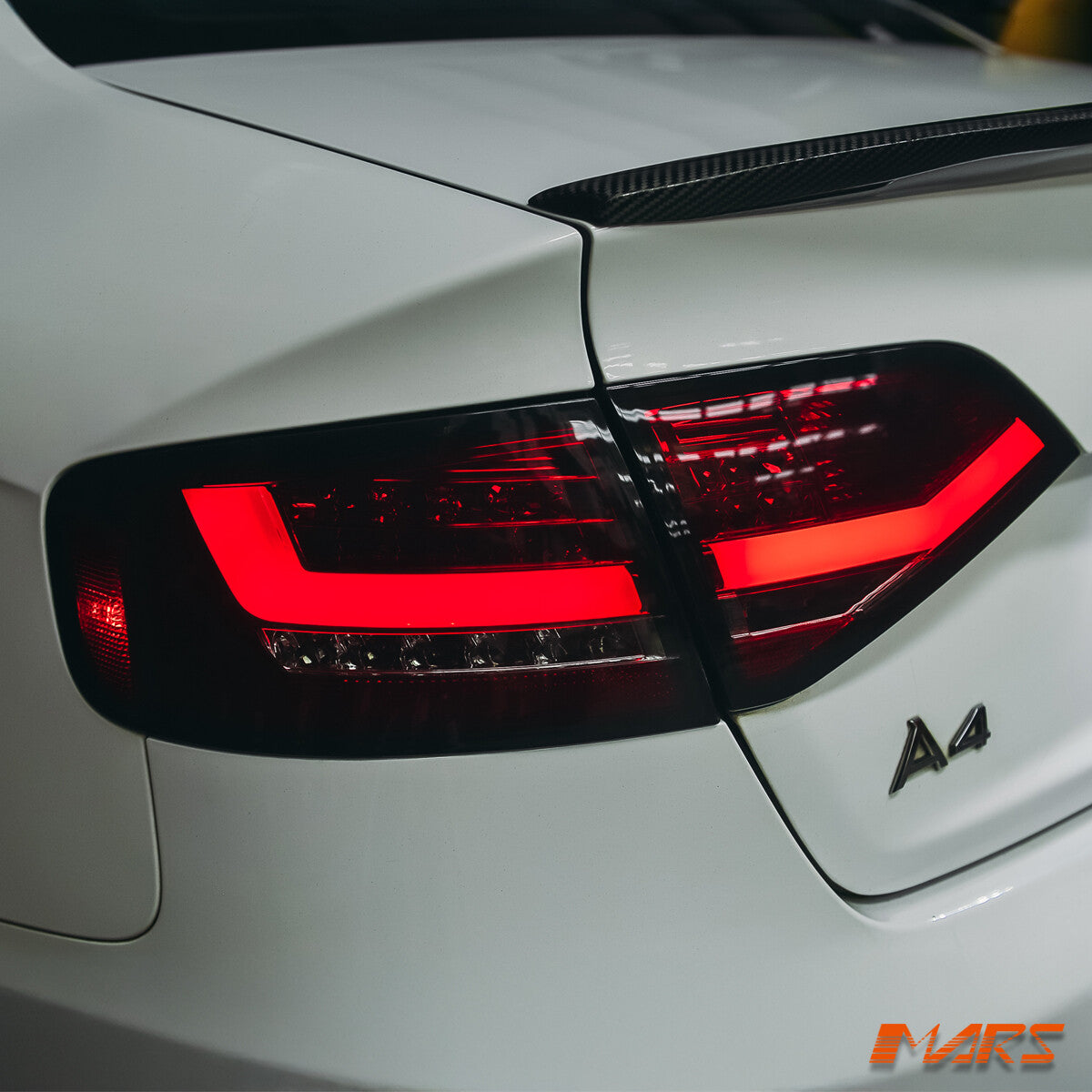 Smoked Red 3D LED Tail Lights for AUDI A4 B8 Sedan -Replace Stock Non LED Lights