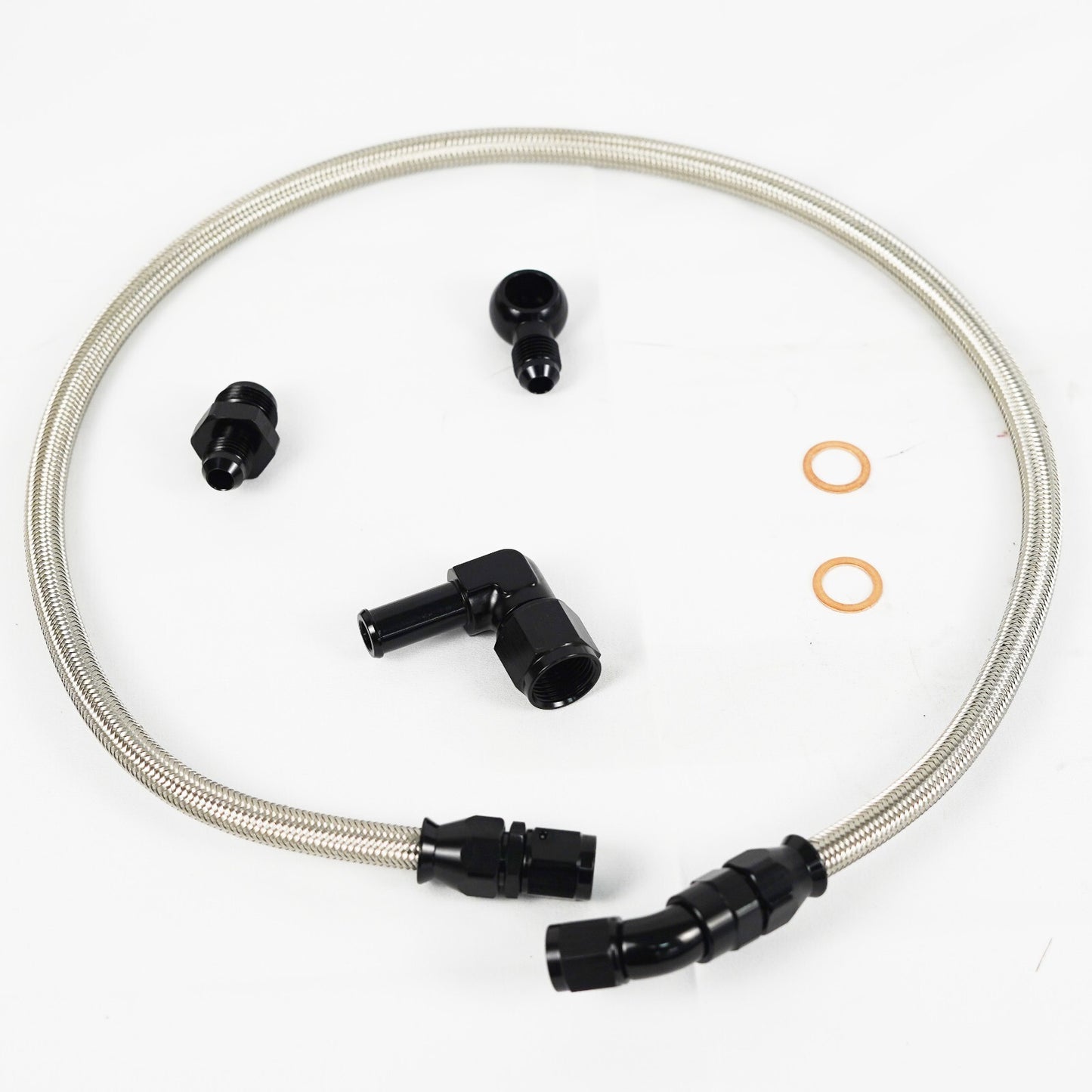 Braided Turbo Water Feed Line Kit for Ford Falcon Barra BA BF FG XR6 G6E 4.0L