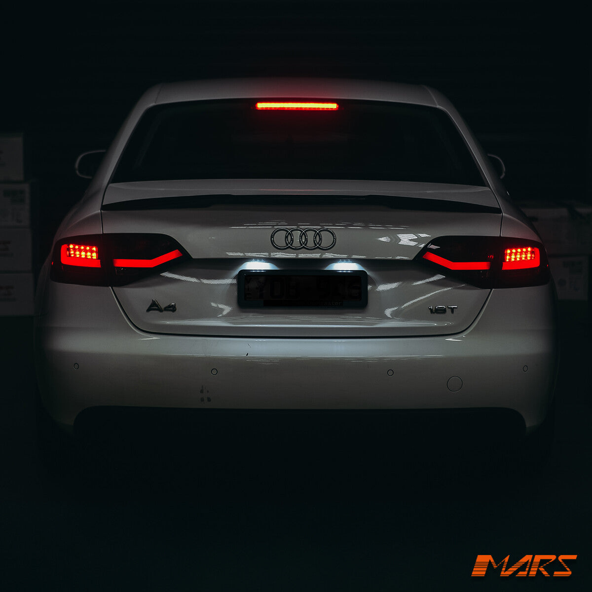 Smoked Red 3D LED Tail Lights for AUDI A4 B8 Sedan -Replace Stock Non LED Lights