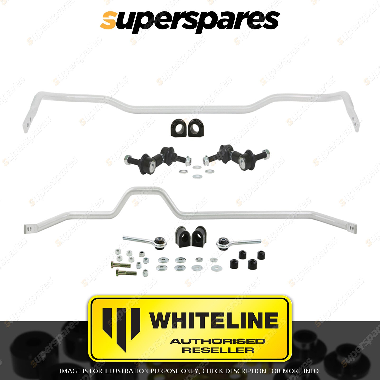Whiteline F & R Sway Bar Vehicle Kit for NISSAN SKYLINE R33 R34 STAGEA AWD WC34