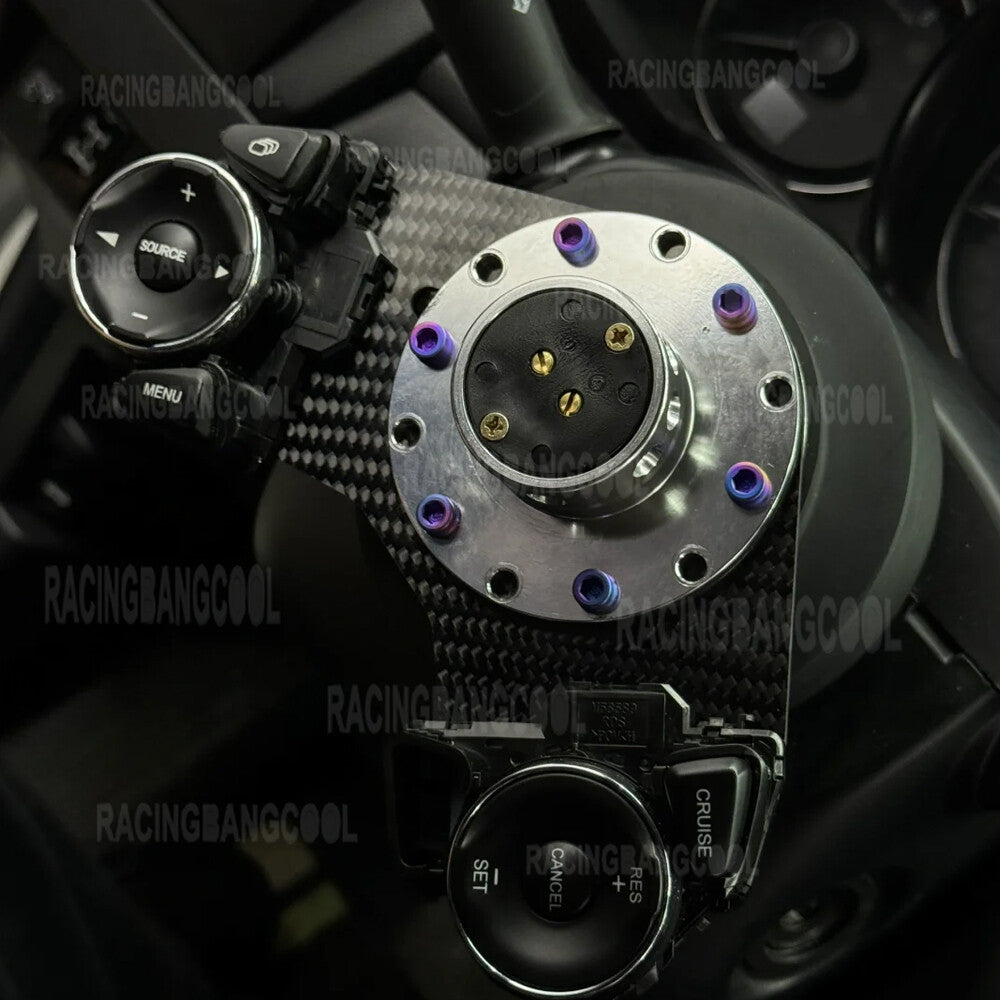 6Pcs Burnt Blue Steering Wheel Quick Release Hub Bolts Screws for Momo Nardi NRG