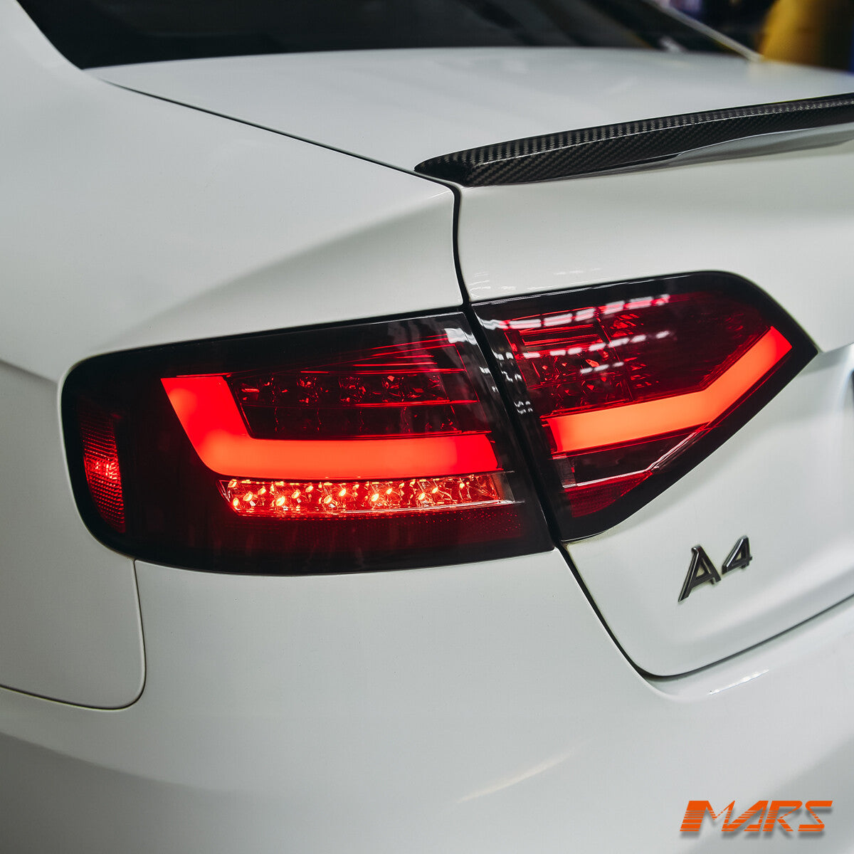 Smoked Red 3D LED Tail Lights for AUDI A4 B8 Sedan -Replace Stock Non LED Lights