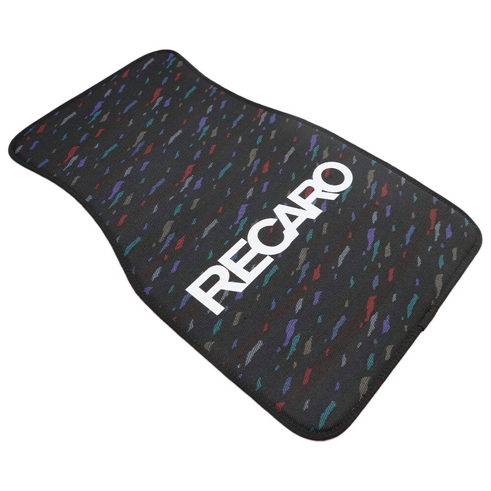 4Pcs/Set RECARO Le Mans Confetti Fabric Floor Mats Car Interior Carpets