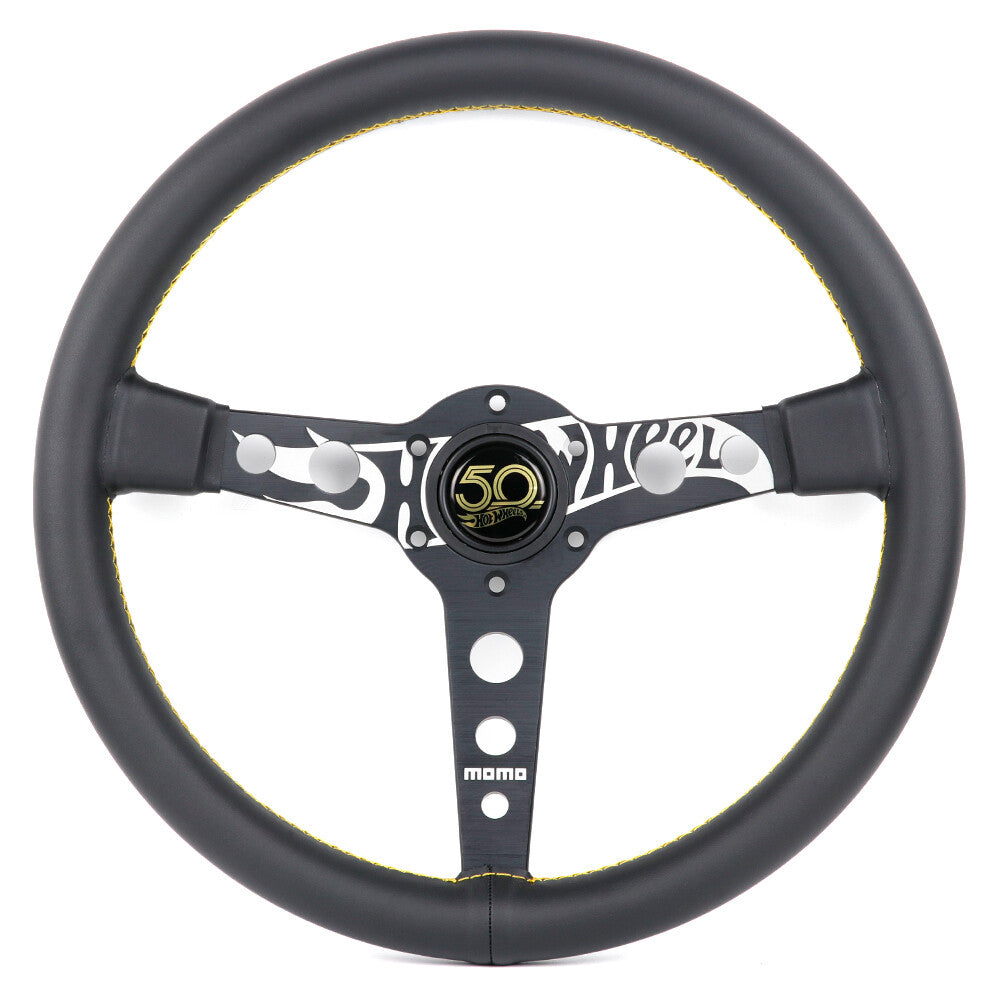 MOMO HOTWHEEL 50Th Anniversary Sport Steering Wheel Genuine Leather