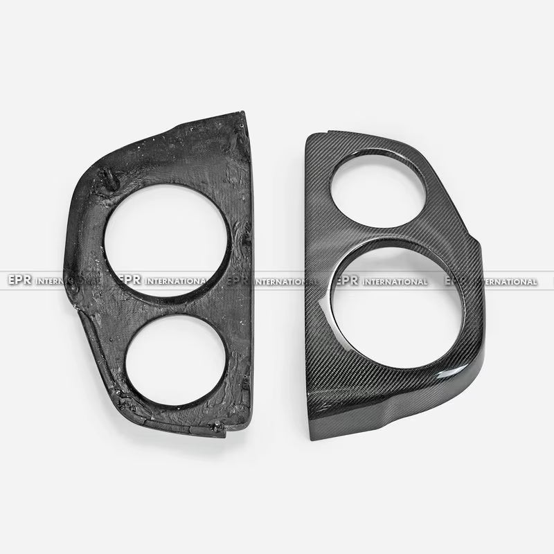For Nissan Skyline R34 GTR OEM Style Carbon Fiber Tail Light Covers (2PC) - Direct Fit