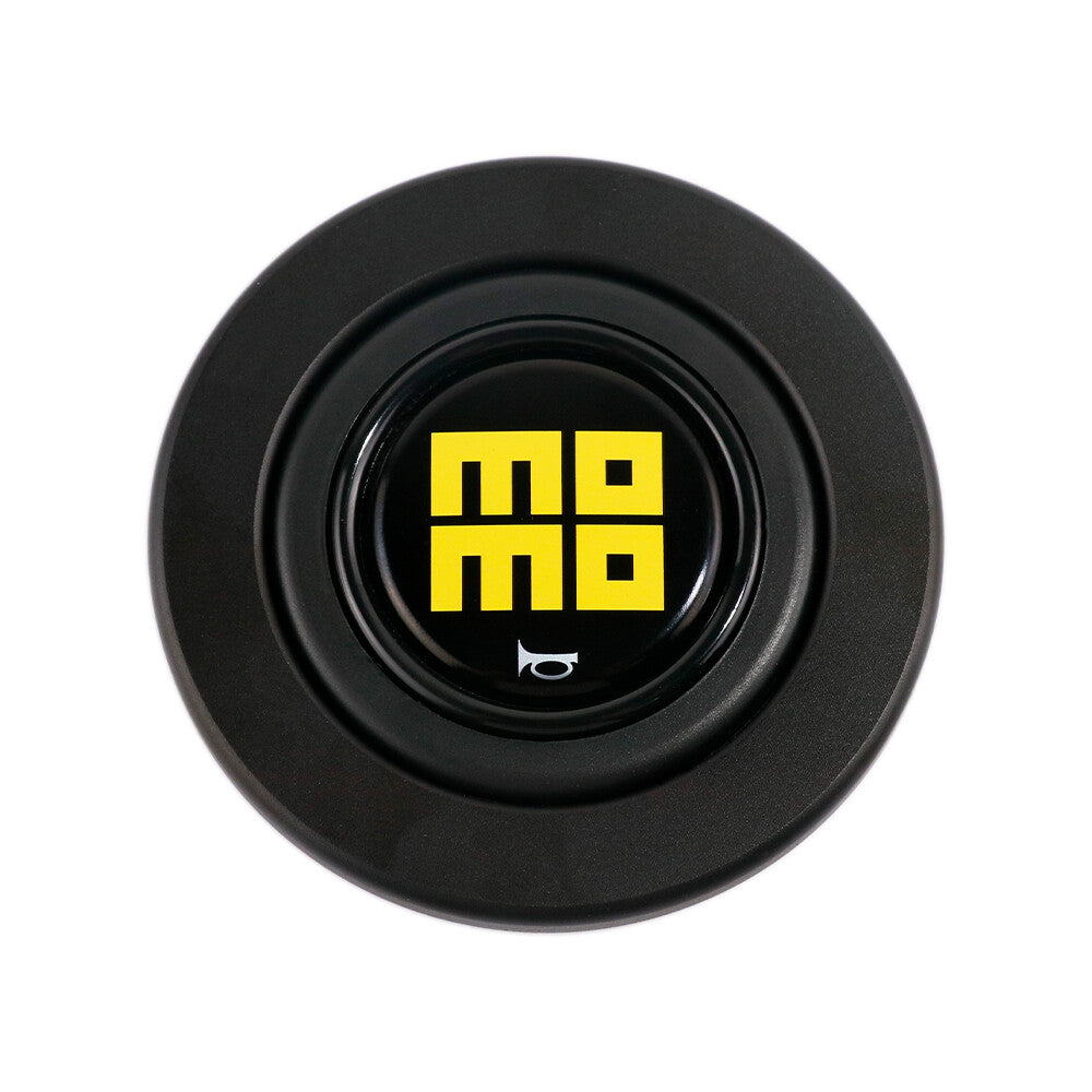 370Mm MOMO Italy Leather Black Spoke Sport Steering Wheel