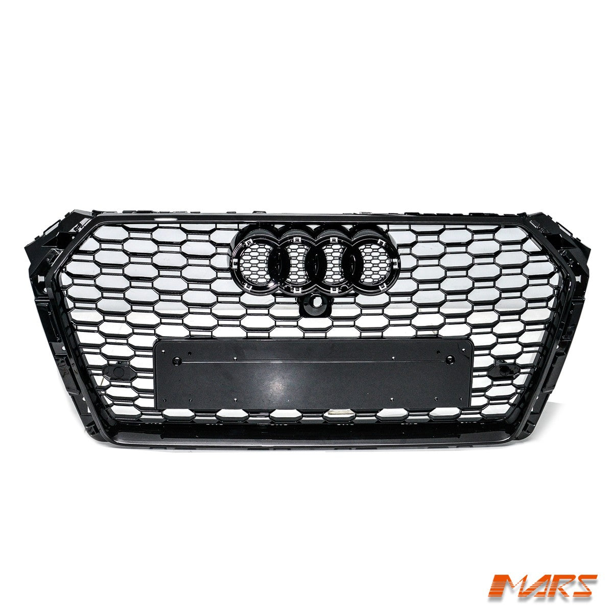 Gloss Black RS4 Style Bumper Bar Grill Grille for AUDI A4 S4 B9 2016-19 Bodykit