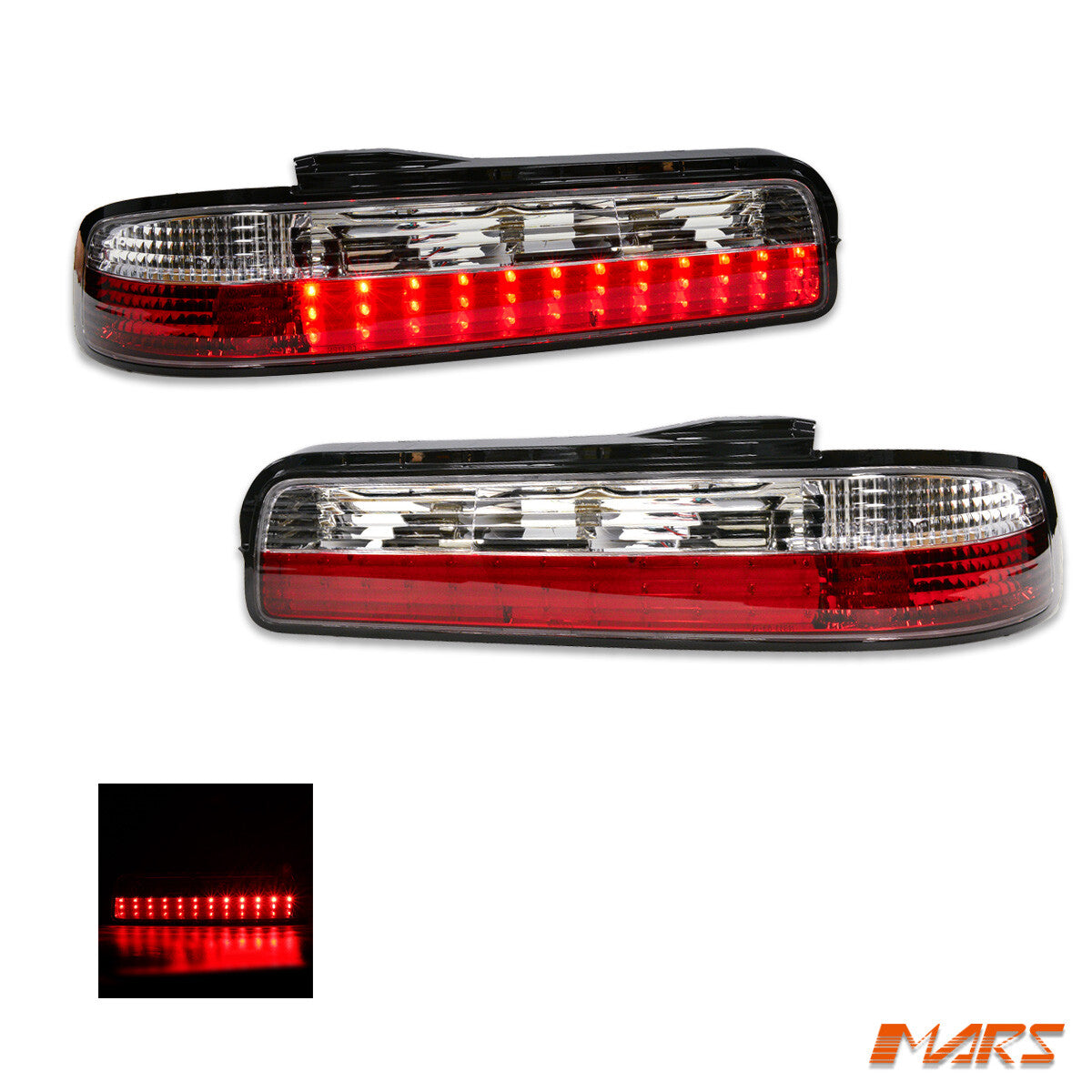 Clear Red LED Tail Lights for Nissan Silvia S13 JDM CA18DET SR20DET