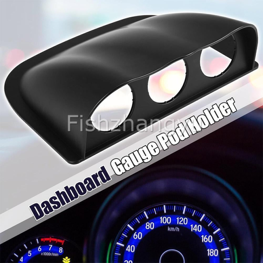 52Mm 2" Triple 3 Hole Dashboard Gauge Holder Pod Car Meter Mount Bracket Black