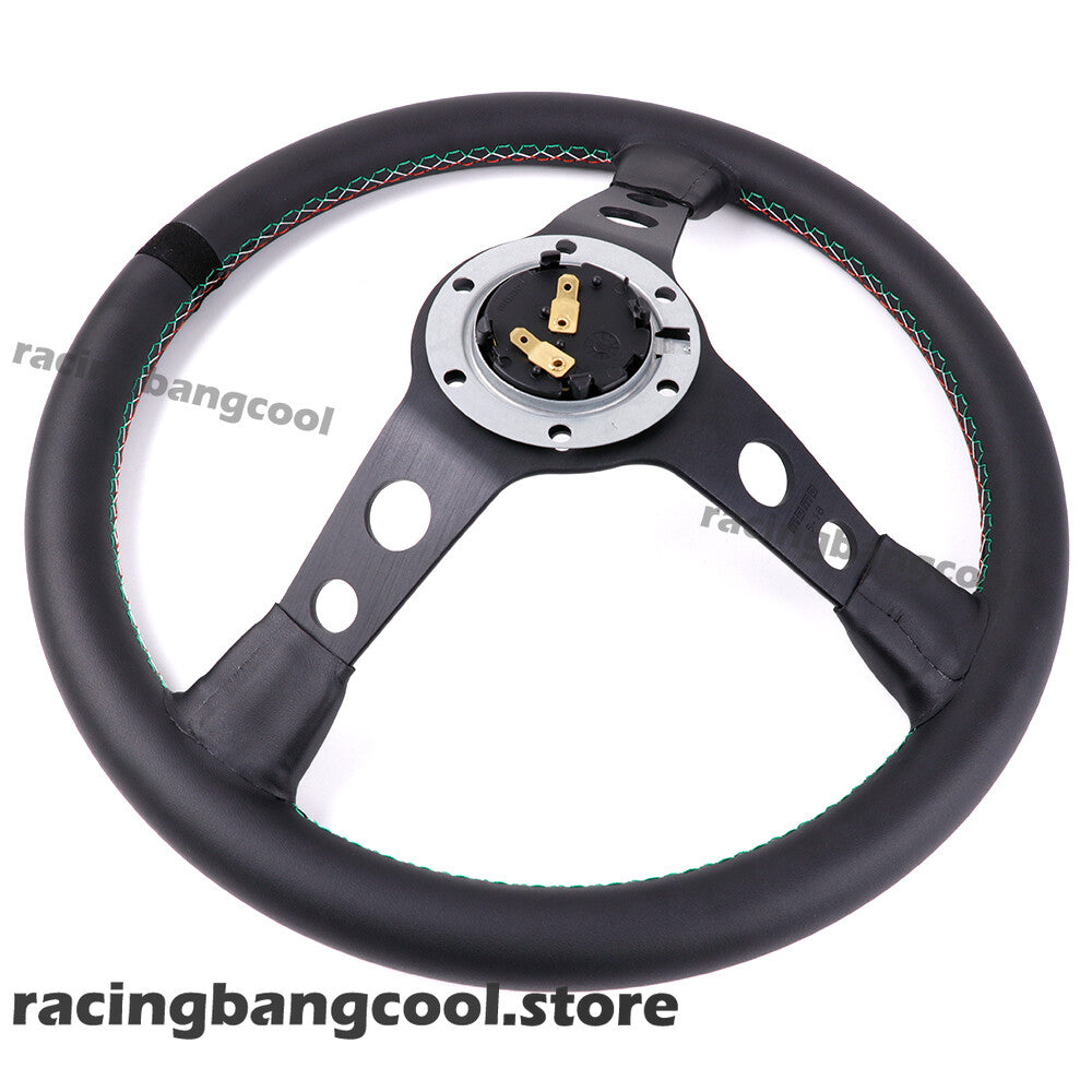 MOMO 60Th Anniversary 350Mm/14Inch Mid-Deep Leather Sport Steering Wheel