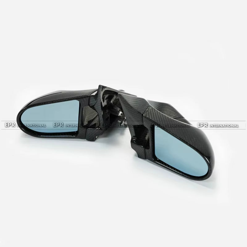 For Nissan Skyline HR34 Sedan RHD Carbon Fiber Aero Mirrors (4DR) - Direct Fit OEM Style