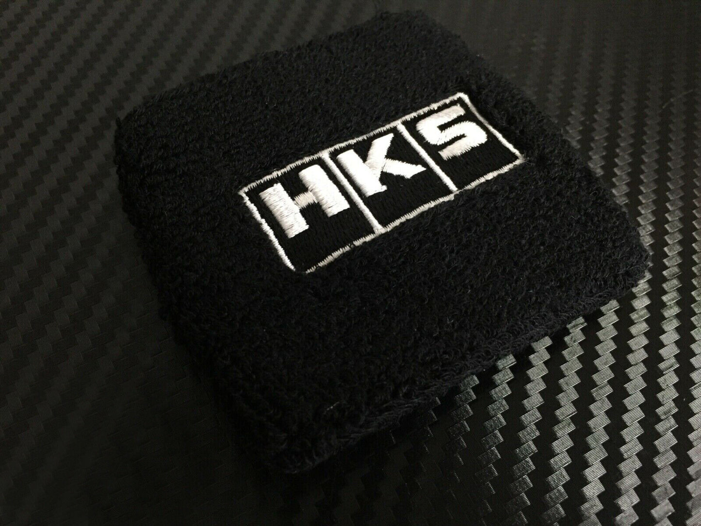 HKS Black Clutch Brake Oil Reservoir Fluid Tank Sock Cover Car Bike Sweat Band