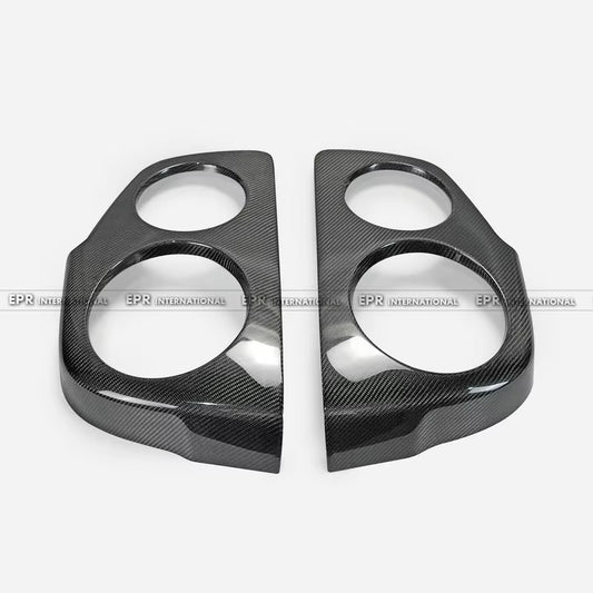 For Nissan Skyline R34 GTR OEM Style Carbon Fiber Tail Light Covers (2PC) - Direct Fit