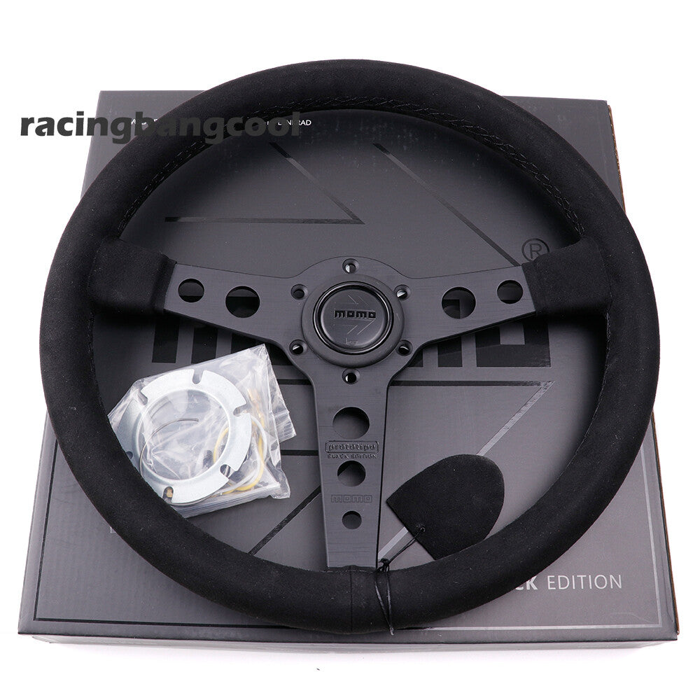 MOMO P5 BLACK EDITION Prototipo 350Mm/14Inch Suede Sport Steering Wheel