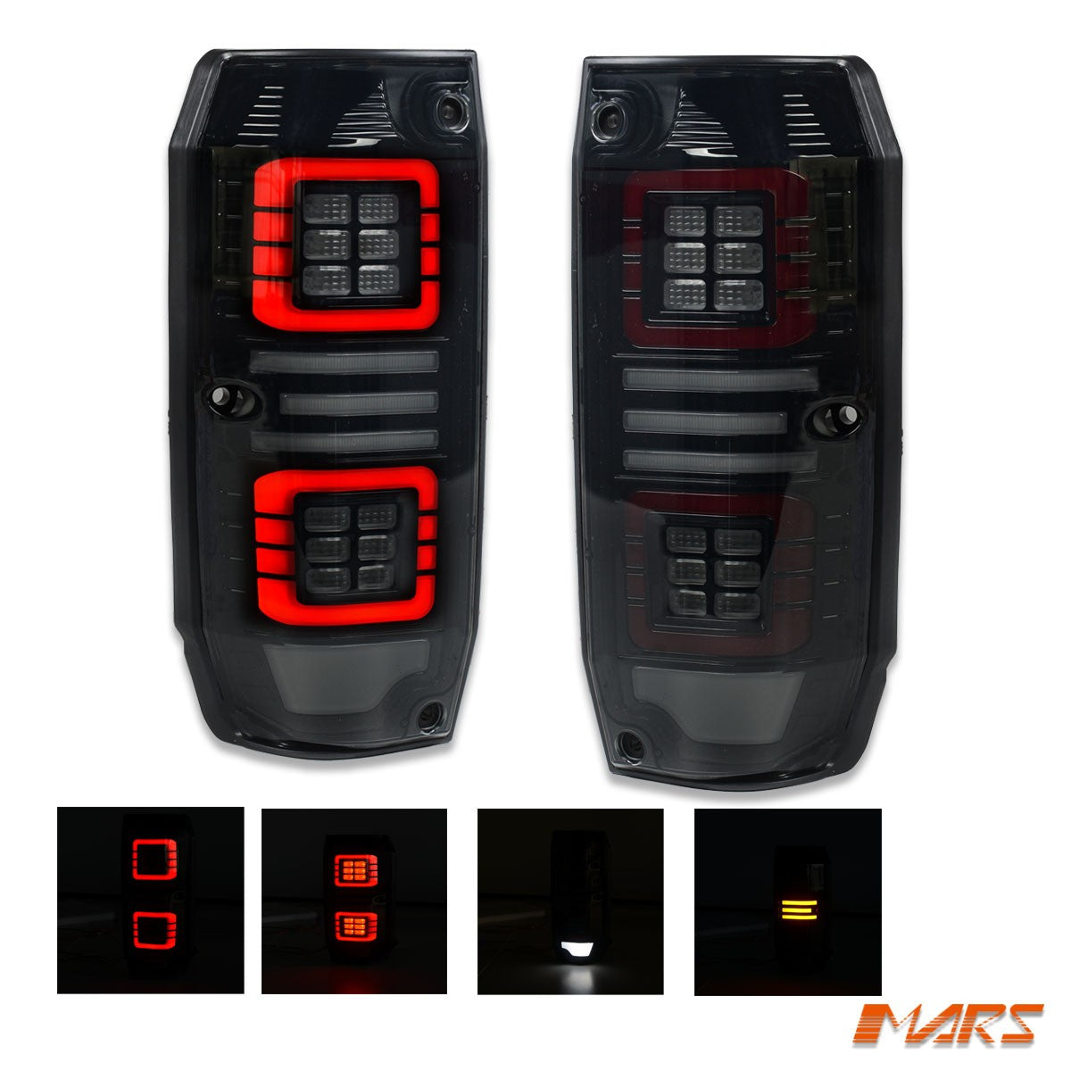 Smoked LED Tail Lights Sequential for Land Landcruiser 70 Series FJ76 LC76 07-25