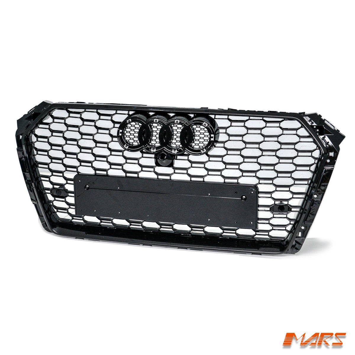 Gloss Black RS4 Style Bumper Bar Grill Grille for AUDI A4 S4 B9 2016-19 Bodykit