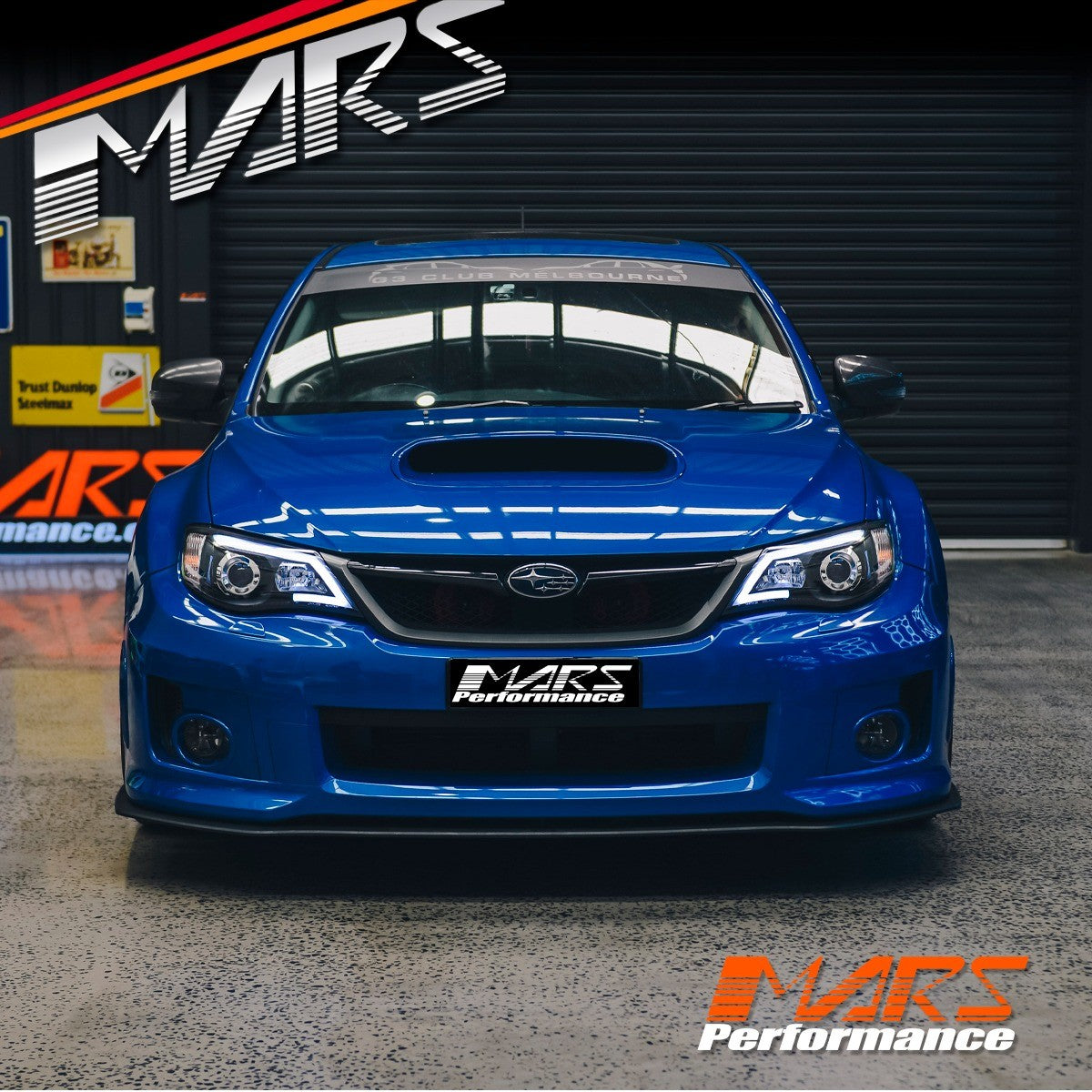 Black LED DRL Day-Time Projector Head Lights for Subaru Impreza 07-13 RS WRX Sti