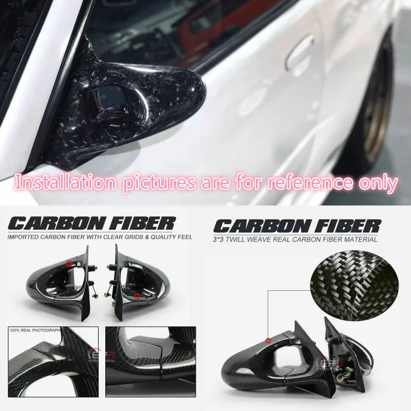 For Nissan Skyline GTR R34 RHD Carbon Aero Side Rear View Mirror Repalcement (Right Hand Drive Vehicle) Rearview Mirrors