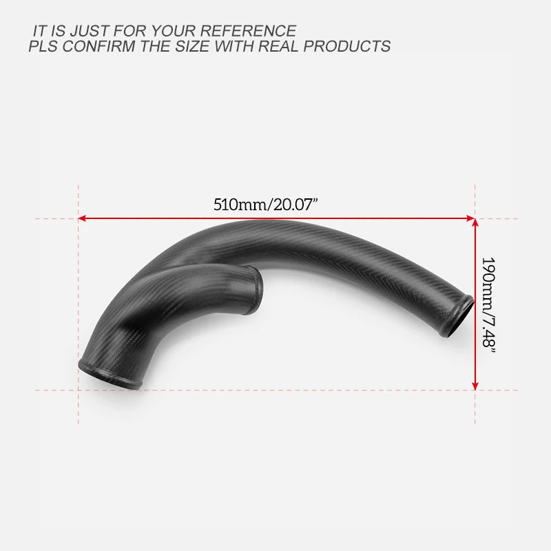 For Nissan Skyline GTR R32 R33 R34 RB26DETT Interior Y-Pipe Inlet Pipe Matte Dry Carbon Fiber Trim Bodykits