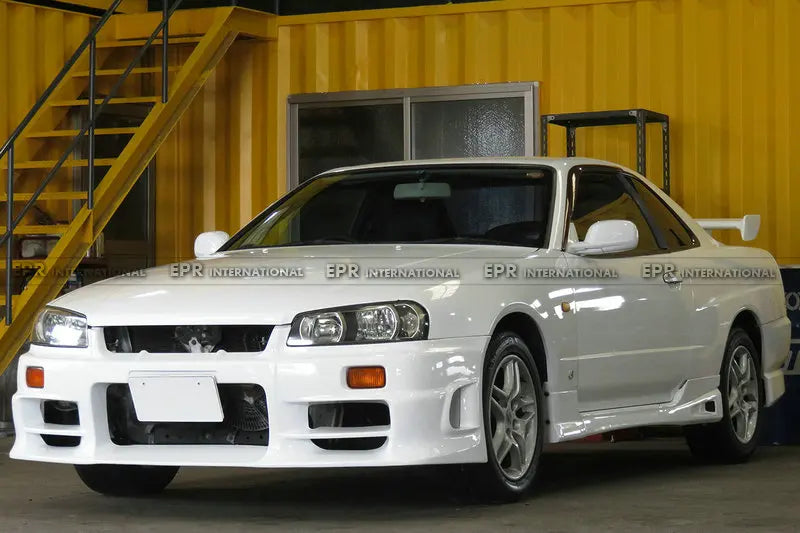 For Nissan Skyline R34 GTT TS Style FRP Front Bumper - OEM Fit 1998-2002