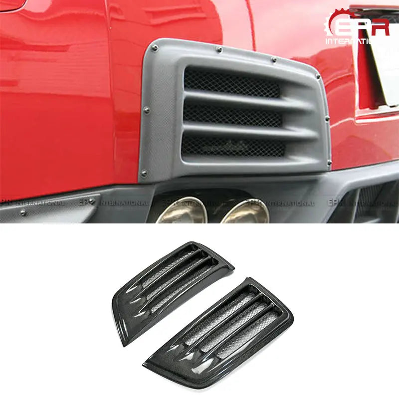 For Nissan R35 GTR 2007-2011 CS Style Rear Bumper Duct - Carbon Fiber/Glass Fiber Cooling Vent for GT-R JDM Aero