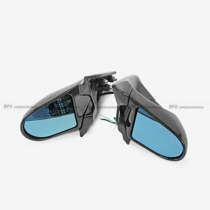 For Nissan Skyline R34 GTR/ER34 Carbon Fiber Aero Mirrors (RHD) - JDM Power Folding 1999-2002