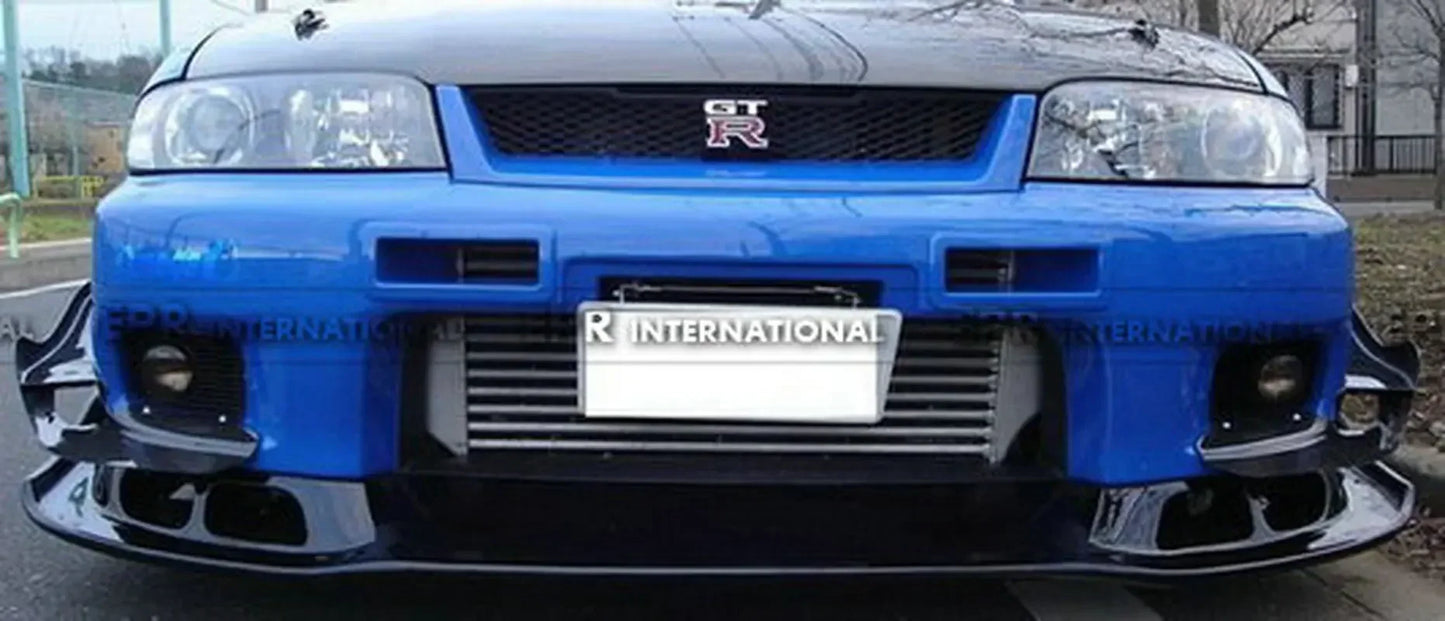 Eprfor Nissan R33 Skyline GTR Carbon Fiber Black Glossy Finished as Style Front Bumper Lip Accessories Exterior Body Kitcar Part