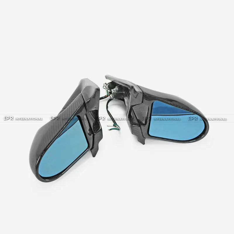 For Nissan Skyline R34 GTR/ER34 Carbon Fiber Aero Mirrors (RHD) - JDM Power Folding 1999-2002