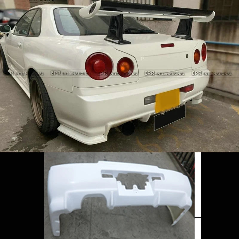 For Nissan Skyline R34 GTT ESB Style FRP Rear Bumper - OEM Fit 1998-2002