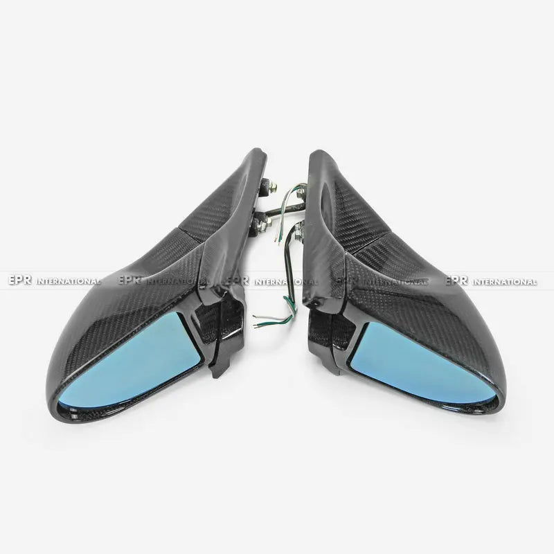 For Nissan Skyline R34 GTR/ER34 Carbon Fiber Aero Mirrors (RHD) - JDM Power Folding 1999-2002