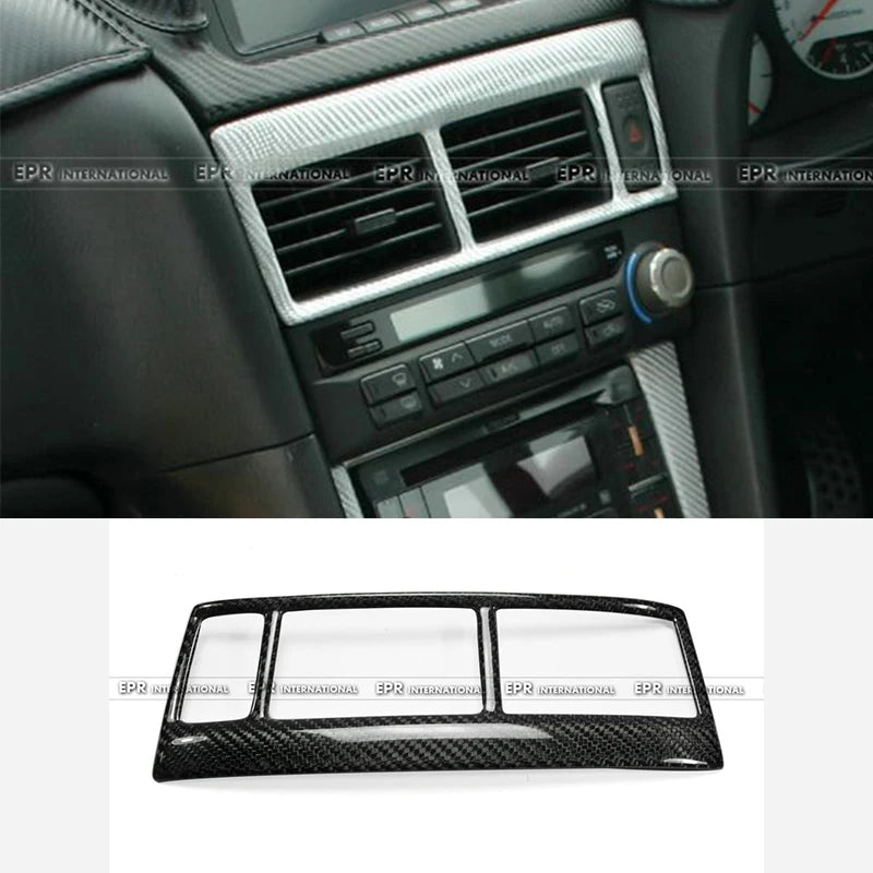 Carbon for R34 GTR Air Con Surround Stick on Type (RHD)