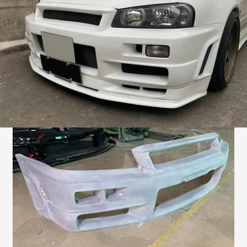For Skyline R34 GTT GTR Conversion Kit Stune Front Bumper(Can Only Fitted with Conversion Hood)