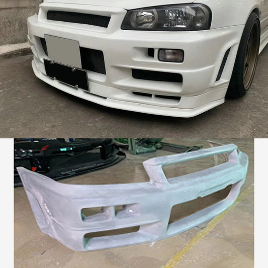 For Skyline R34 GTT GTR Conversion Kit Stune Front Bumper(Can Only Fitted with Conversion Hood)