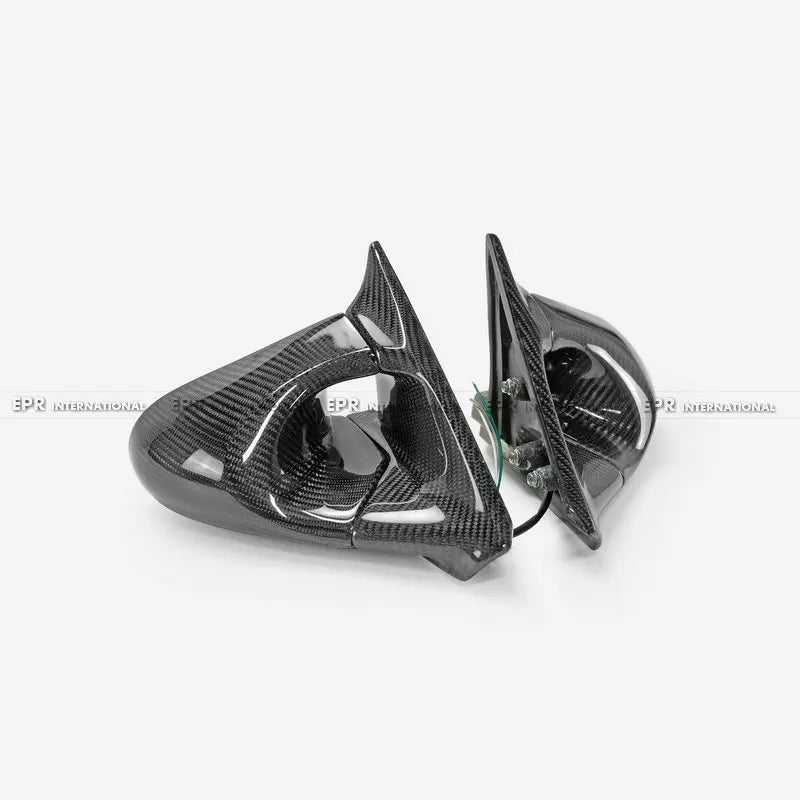 For Nissan Skyline R34 GTR/ER34 Carbon Fiber Aero Mirrors (RHD) - JDM Power Folding 1999-2002
