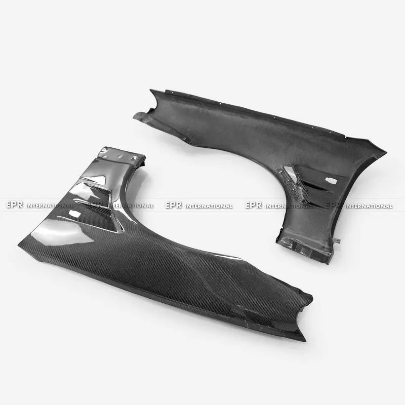 For Nissan Skyline R34 GTR BN Style Carbon Fiber/Glass Fiber Front Fenders - Widebody Replacement Pair 1999-2002