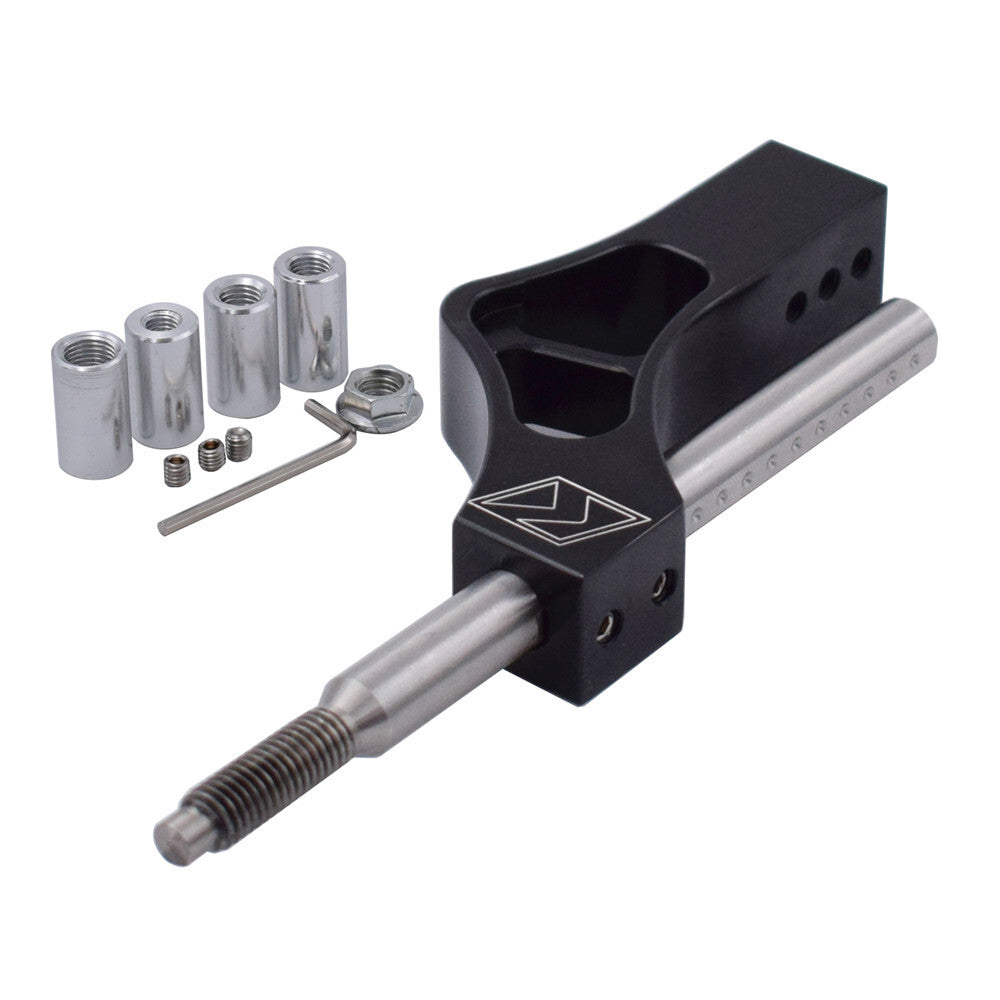 K-TUNED Black Aluminum Gear Shift Knob + Extender Adjustable Shifter Lever