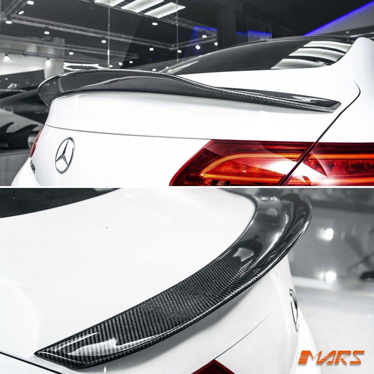 PSM Carbon Fibre Trunk Lip Spoiler Wing for Mercedes Benz C205 Coupe & C63-S C43