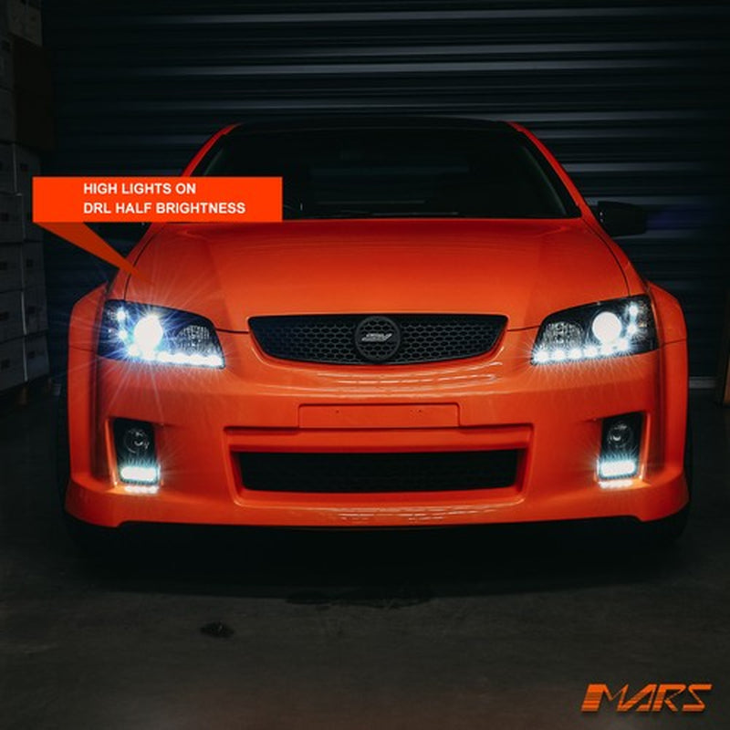 Bumper Bar LED DRL Fog Light Covers for Holden Commodore VE Serie 1 SV6 SSV SS