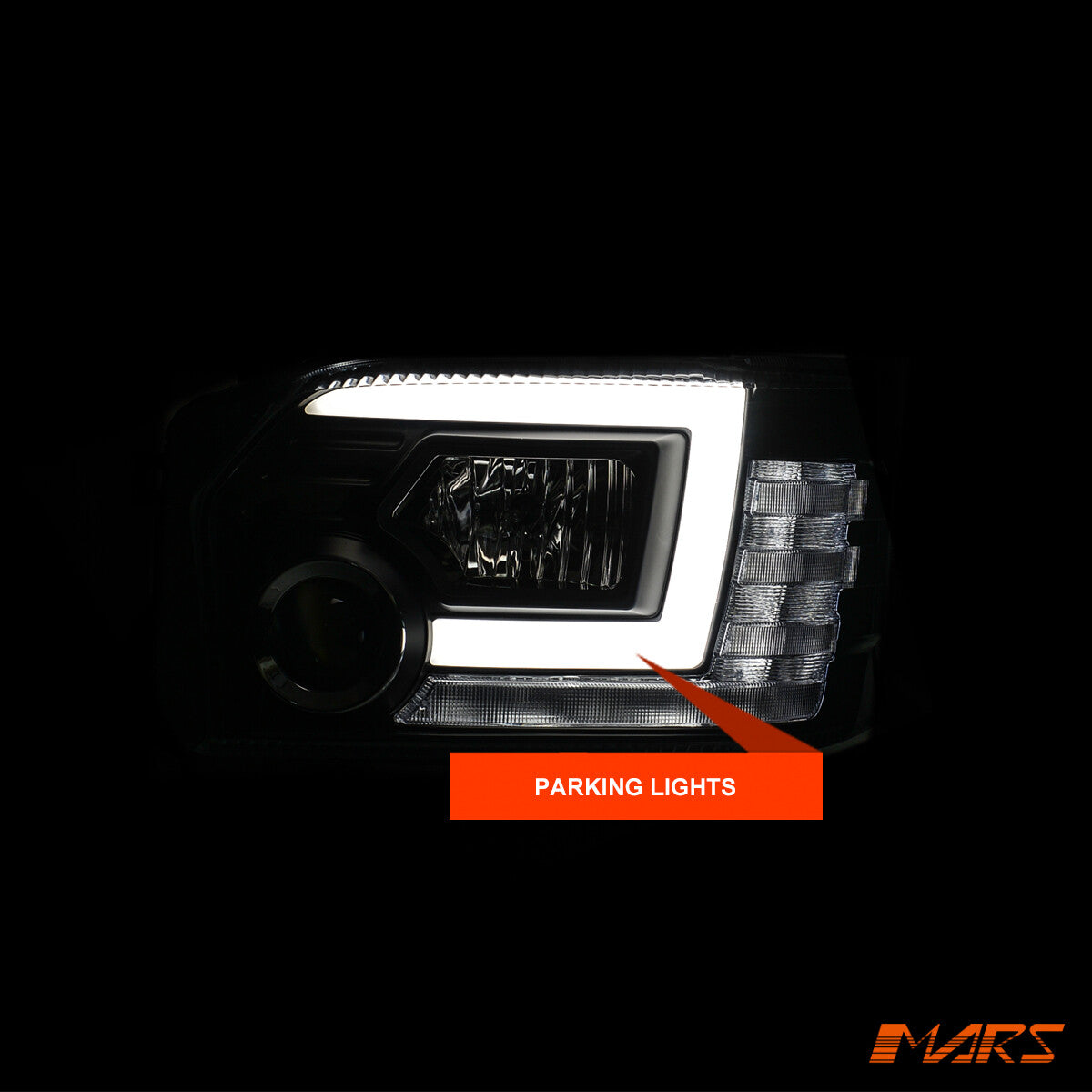 Black LED Projector Head Lights Sequential Indicator for Toyota Hiace Van 15-19