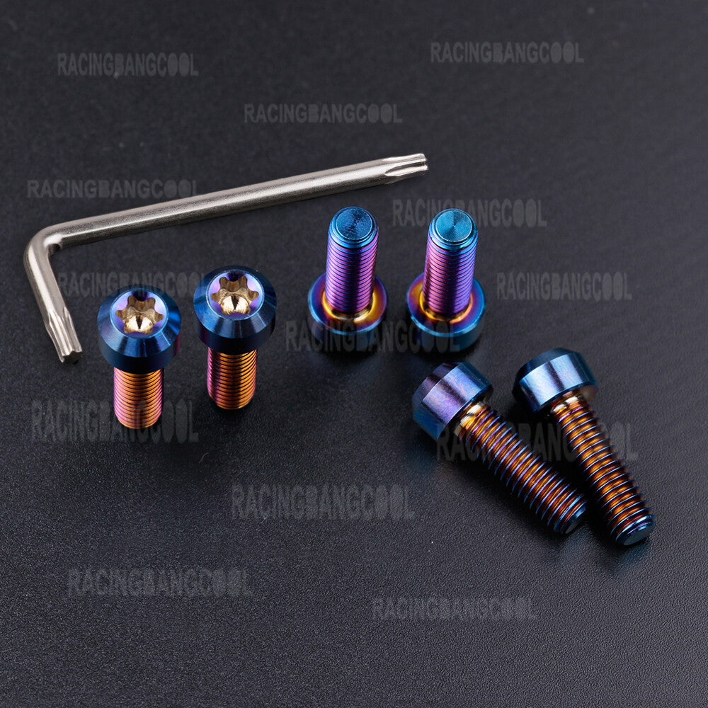 6Pcs Burnt Blue Steering Wheel Quick Release Hub Bolts Screws for Momo Nardi NRG