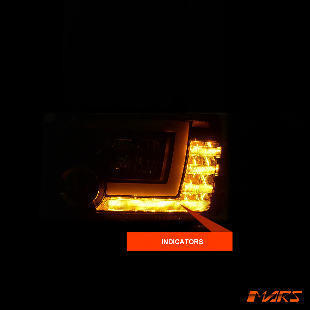 Black LED Projector Head Lights Sequential Indicator for Toyota Hiace Van 15-19